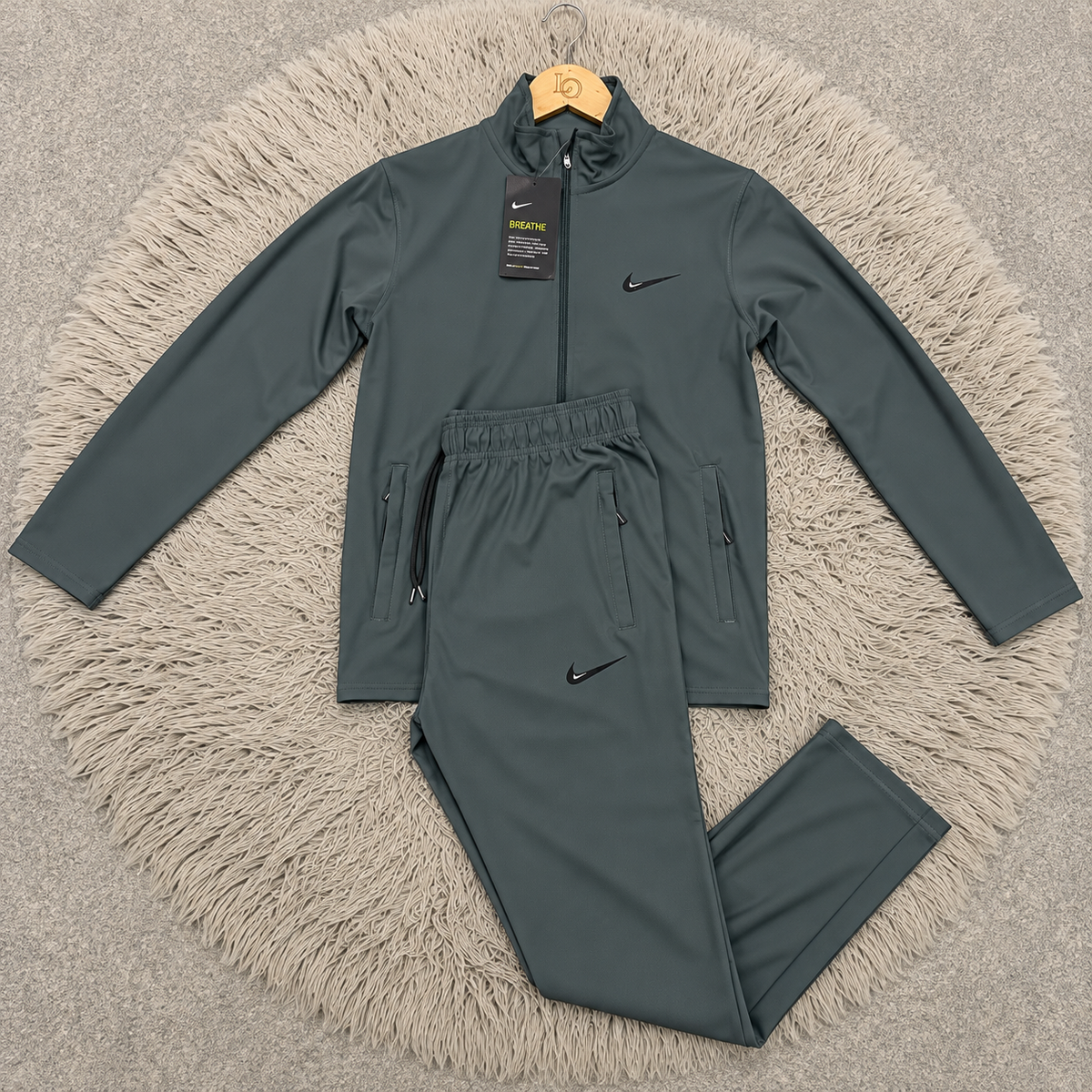 Men’s Premium Tracksuit – Black & Zinc 2-Piece Sportswear Set