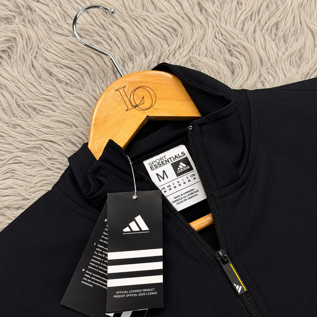 Men’s Premium Black Sports Jacket – Full-Zip Athletic Track Top