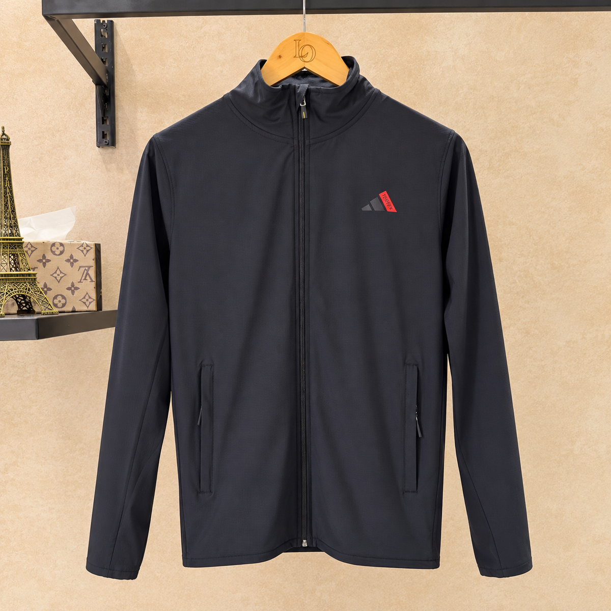 Men’s Premium Black Sports Jacket – Full-Zip Athletic Track Top