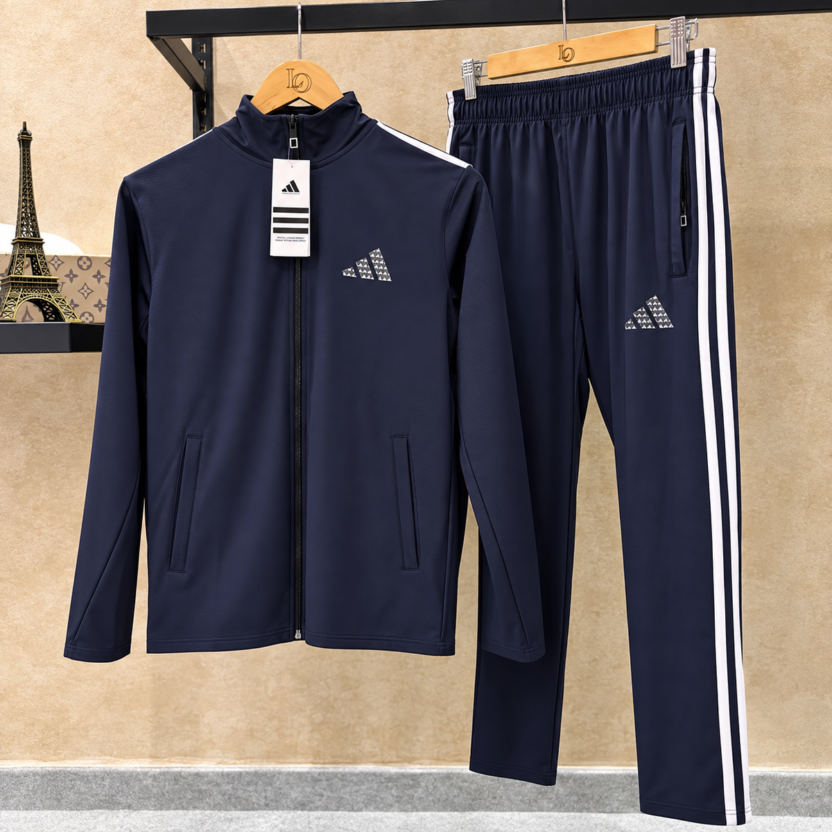 Men’s Premium Navy Blue Tracksuit – 2 Piece Sportswear Set