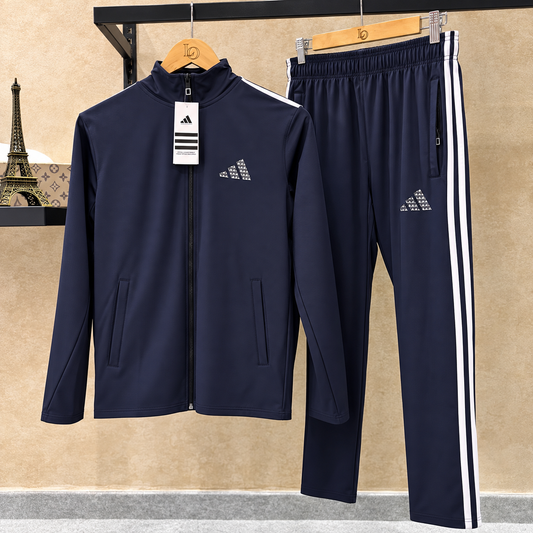 Men’s Premium Navy Blue Tracksuit – 2 Piece Sportswear Set